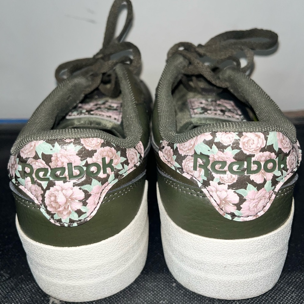 Reebok Forest Green Leather Sneakers - Picture 3 of 4